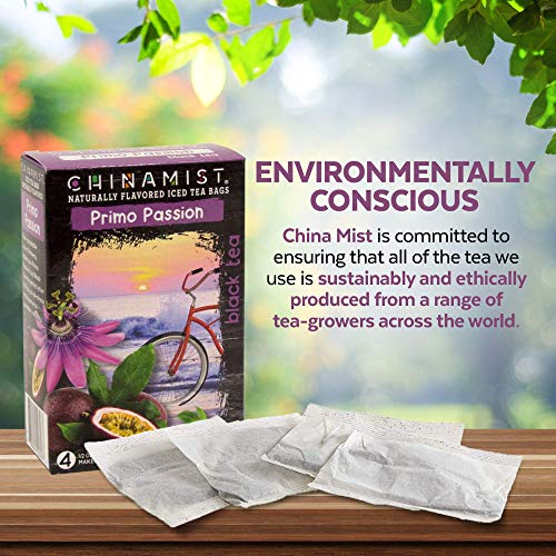 China Mist Iced Tea – Primo Passion Black Tea Infusion – Refreshing And Delicious – Each Tea Bag Yields 1/2 Gallon – 4 Bags. #TOP2