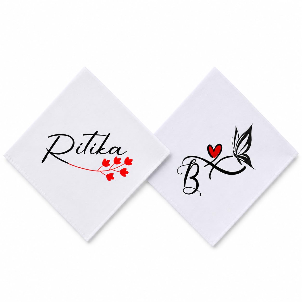 Personalized Embroidered Cotton Handkerchiefs Set of 2-image-13
