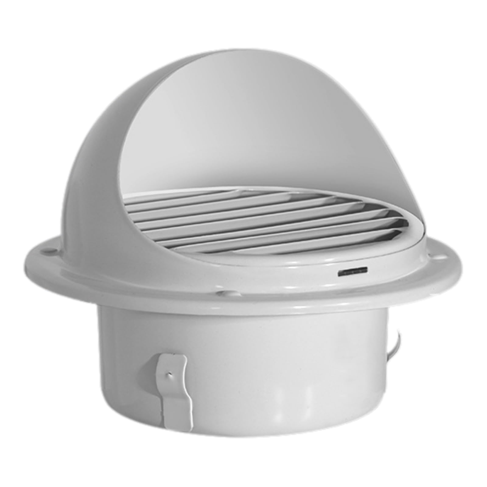 Stalowy grill wentylacyjny, 150 mm, osłona wentylacyjna do wentylatora wyciągowego 120 mm, wentylator zewnętrzny, biały i design