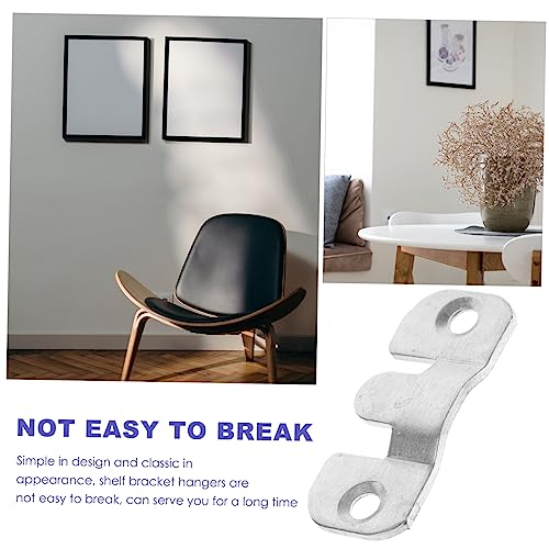 Image of Mikikit 16pairs Mirror Buckle Heavy Duty Wall Hooks Picture Hangers for Decorations French Cleat Hangers Stainless Steel Easy Installation