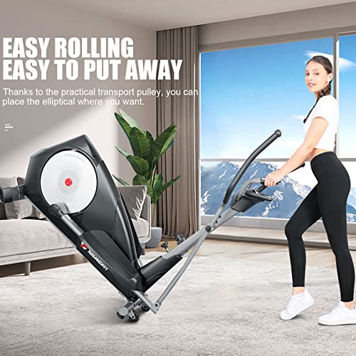 Youngfit Elliptical Machine, 95% Installed Foldable Elliptical Machine For Home, 22 Resistance Levels With Large Lcd Monitor Eliptical Exercise Machine #TOP6