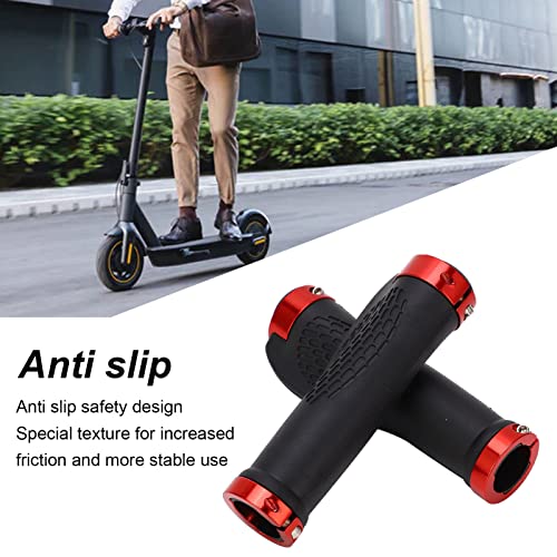 HEITIGN 2 Pieces Electric Scooter Handle Sleeve Silicone Prevent Slip Replacement Scooter Handle Bar Grip Cover (Red) - Image 4