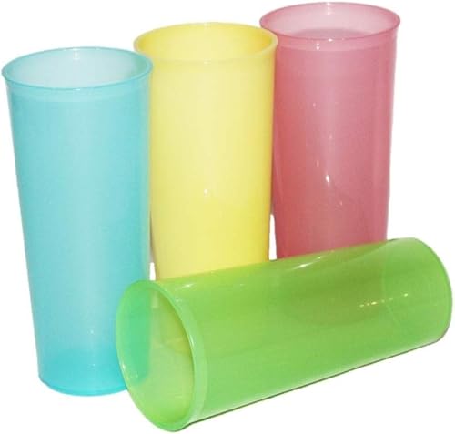 Miniatura 3 de Tupperware Juego de 4 vasos de 16 onzas, azul, amarillo, rosa y verde