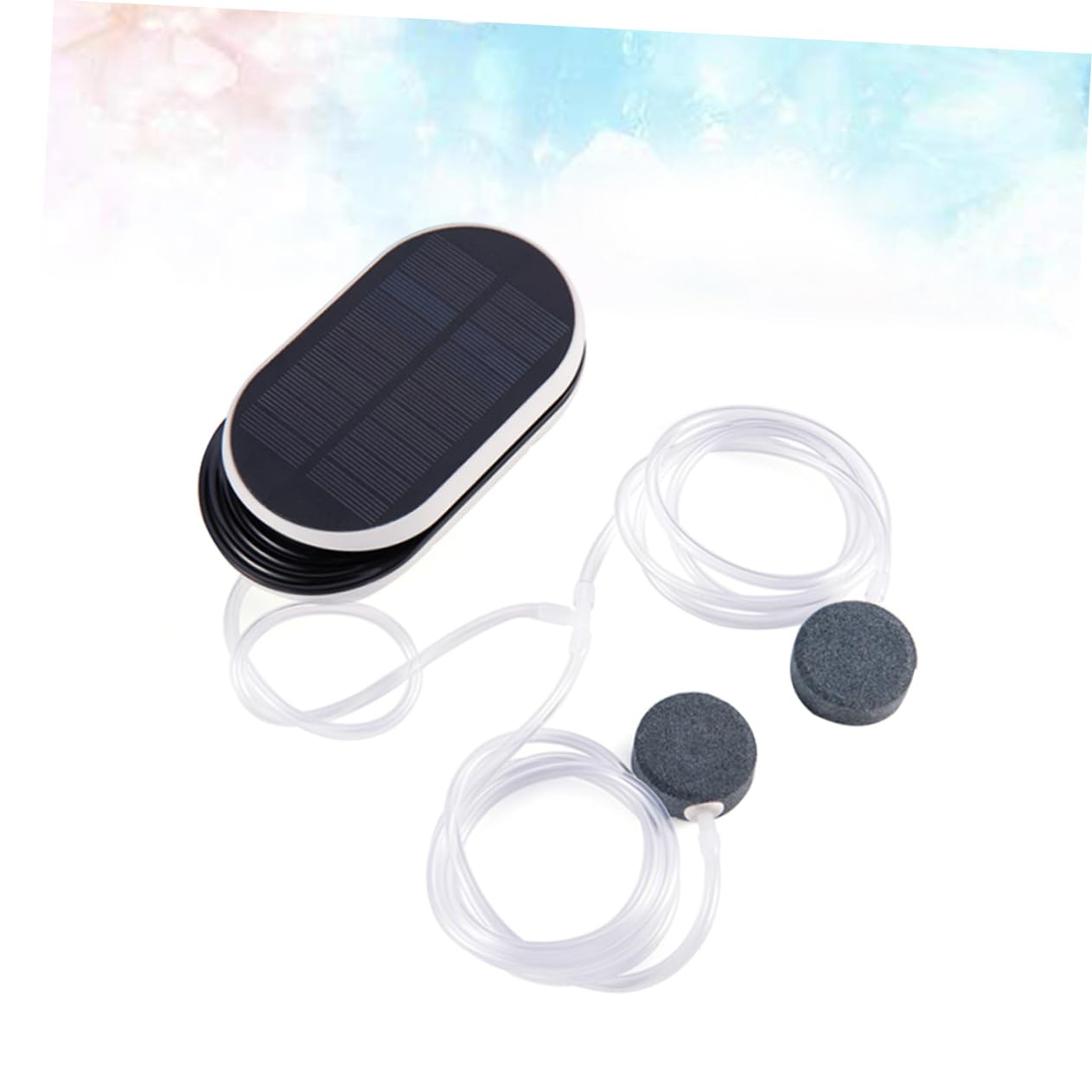Bomba de Oxígeno para Acuario Solar Portátil con 3 Configuraciones | 3600 Mah, Negro, Plástico, bajo Ruido y Resistente, para Pesca al Aire Libre
