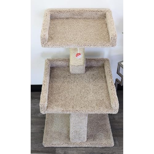Árbol para gatos Maykoosh con tapizado en alfombra beige miniatura 3