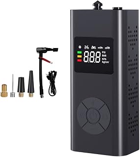 mewmewcat Reifenfüller,Multifunktionale kabellose Autoreifenpumpe, USB wiederaufladbar, Digitalanzeige, Luftpumpe, Reifenfüller, tragbarer Luftkompressor