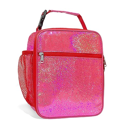 ProCattle Lunch Box for Girls, Small Lunch Bag for Kids/Teen/Adult/Student, Reusable Lunch Box for Teen Girls, Portable Women Lunchbox for Office School Picnic- Bright Pink