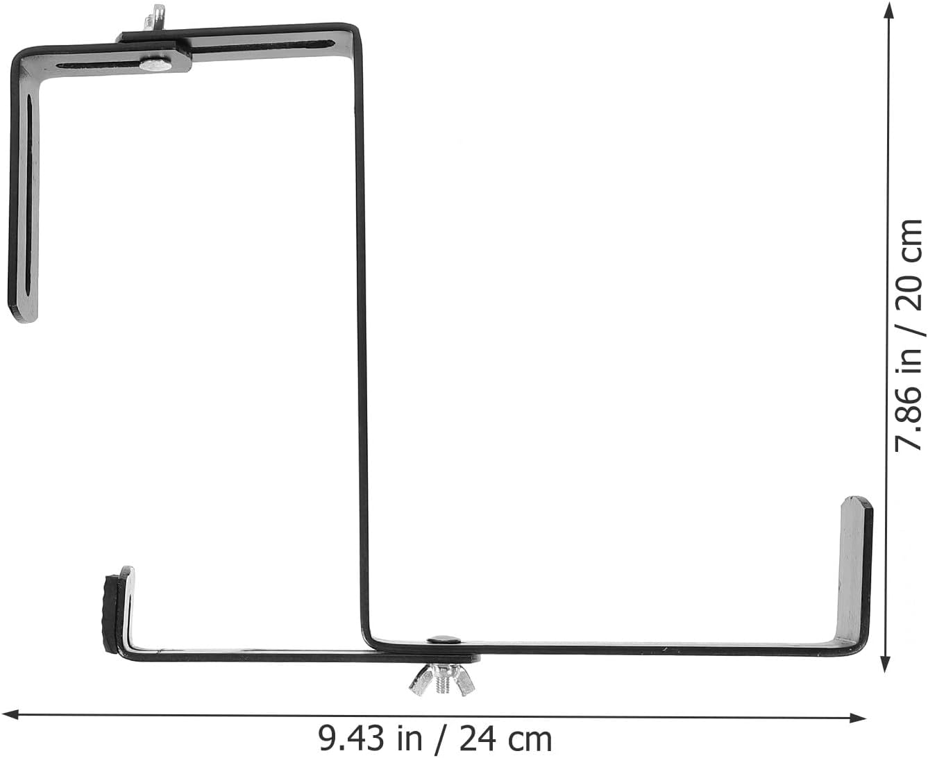 HOMSFOU 2pcs Adjustable Plant Hanger Hooks for Balcony Railing 15cm Metal Window Box Brackets Suitable for 5-10.5cm Outdoor Fence Planters and Hanging Flower Pots