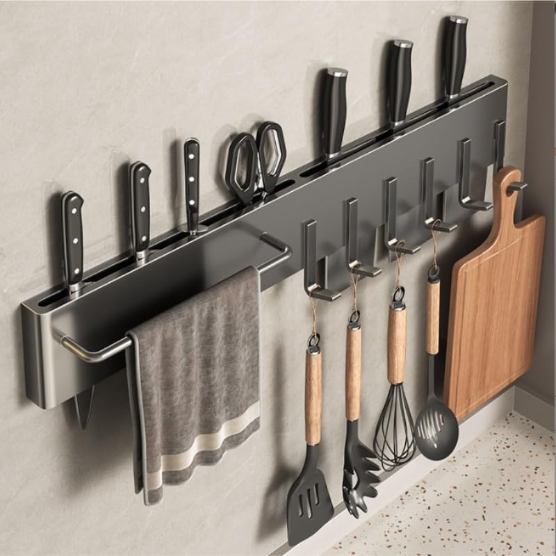 Rack Storage Stand 2025 New Model Multi Functional Kitchen Wall Mounted Integrated without Drilling Holes