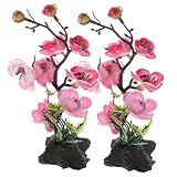 Cabilock 2stücke Japanische Tablett-Dekoration mit Kunstblumen Sushi-Teller-verzierung Künstliche Blumenornamente Eiswürfelbehälter-Dekoration Japanische Kaltgericht-Dekoration