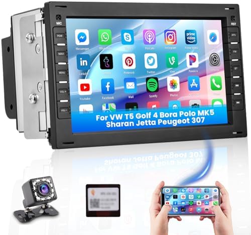 Hikity 4G+64G Autoradio Android 15 Pour Peugeot 307 2007-2013 Avec