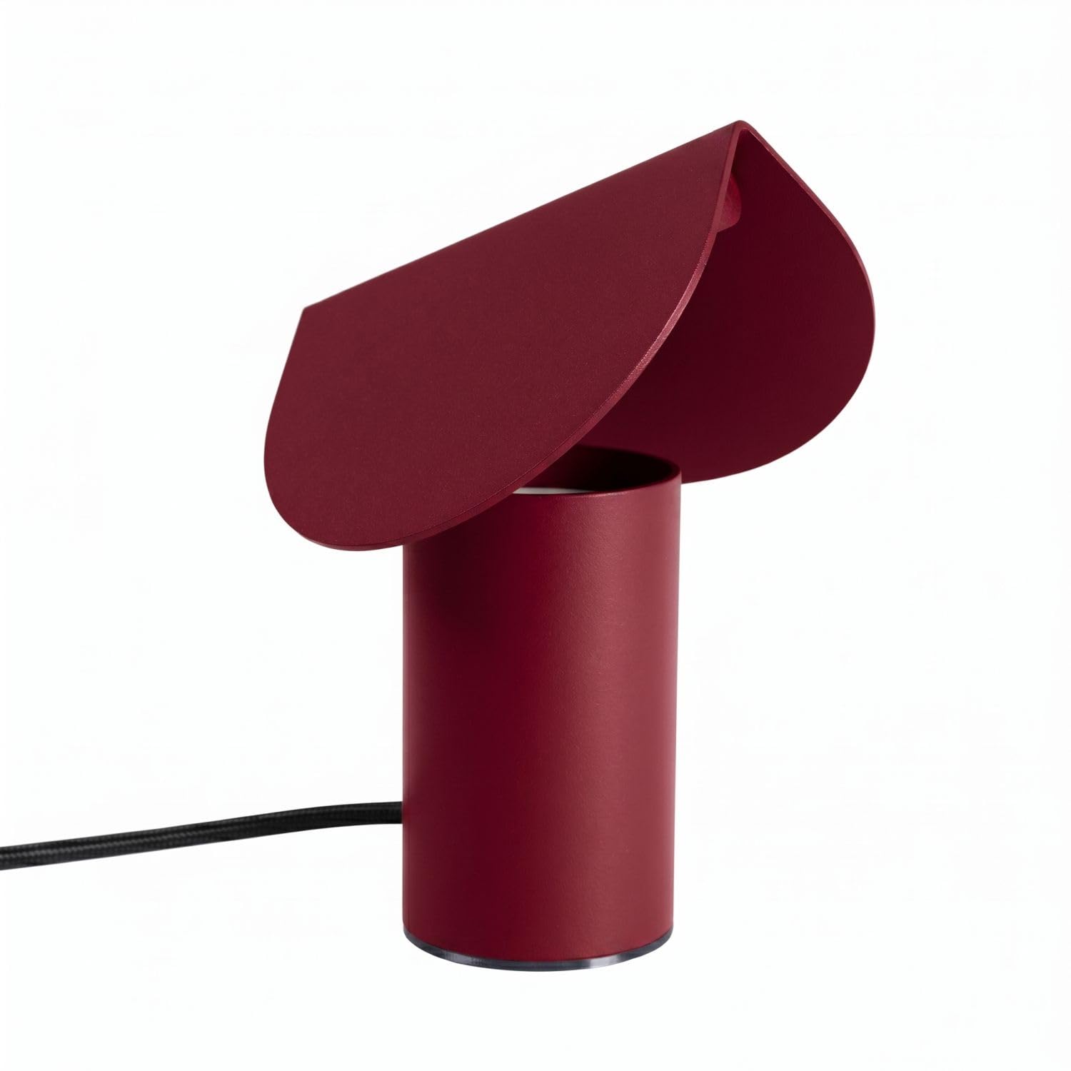 Licht-Erlebnisse LED Tischleuchte Schreibtisch Burgund Aluminium 3000 K schwenkbar Wohnzimmer Büro Modern dekorativ H:15 cm Tischlampe Schreibtisch