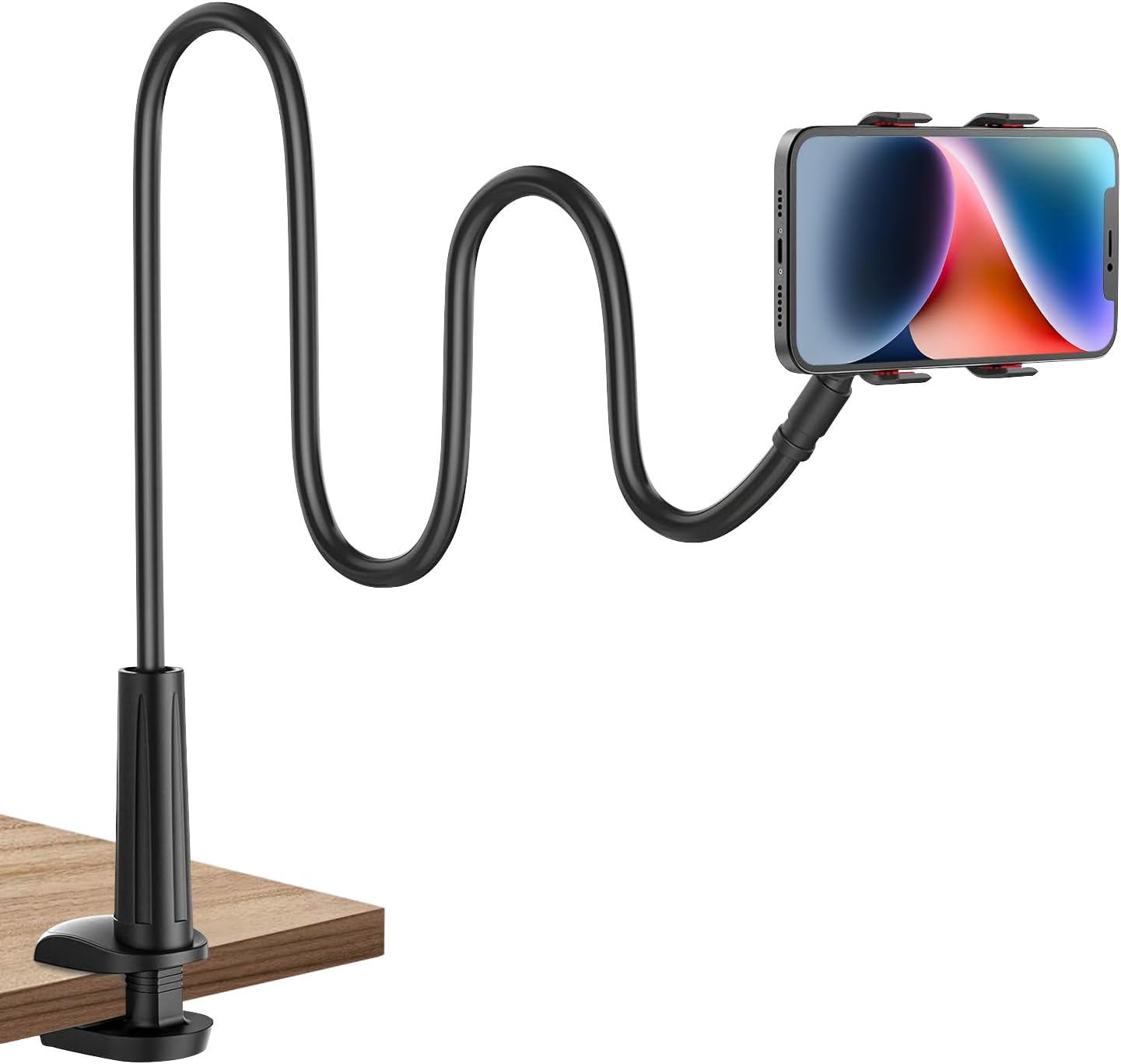 TRYONE Handyhalterung Für Bett - 90cm Schwanenhals Mit Fester Basis