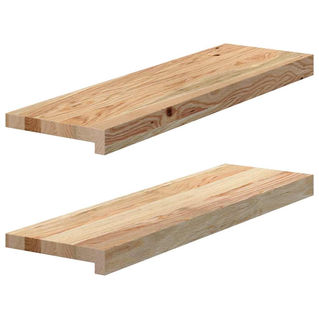 vidaXL Window Sills 2 pcs Untreated 70x20x2 cm Solid Wood Oak, Window Ledge, Oak Window sill, Wooden Window sill, Window Board, Wooden Stair Tread