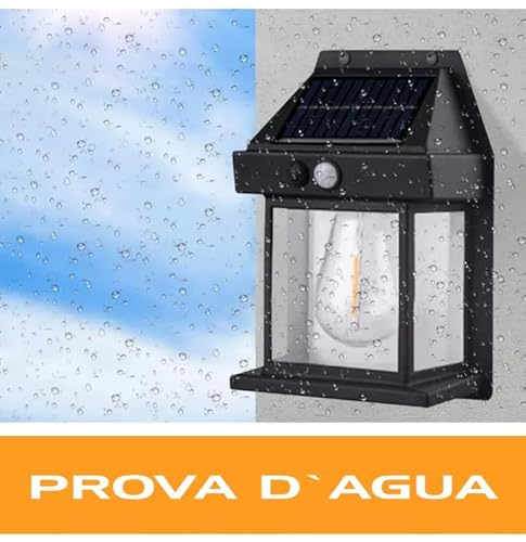 Luminária Solar com Sensor de Presença Automático – Luz LED Externa para Jardim e Área Externa