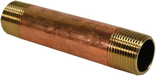 Jones Stephens Corp - 3/4 X 10 Red Brass Pipe Nipple