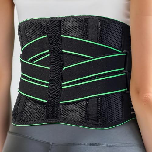DR JK- Lower Back Brace with Lumbar Pad for Men and Women, XL, Back Brace for Lower Back Pain, Sciatica, Scoliosis, Herniated Disc with Adjustable Support Straps