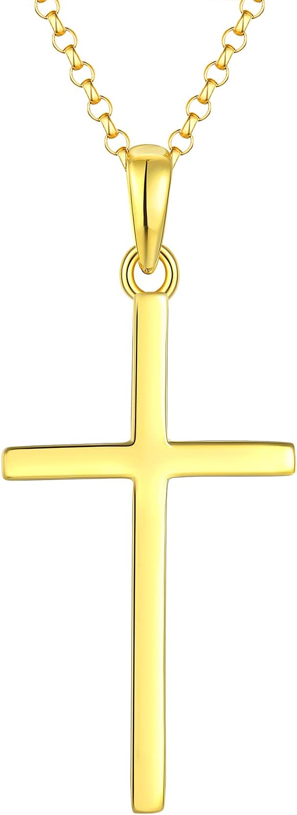 JO WISDOMWomen Necklace,925 Sterling Silver Cross Crucifix Celtic Pendant Necklace,Jewellry for Women, Cubic Zirconia