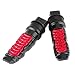 Produktbild Qiilu 1 Paar Aluminium Universal Motorrad Passagier hinten Fußpedale mit 8mm Loch(Rot)