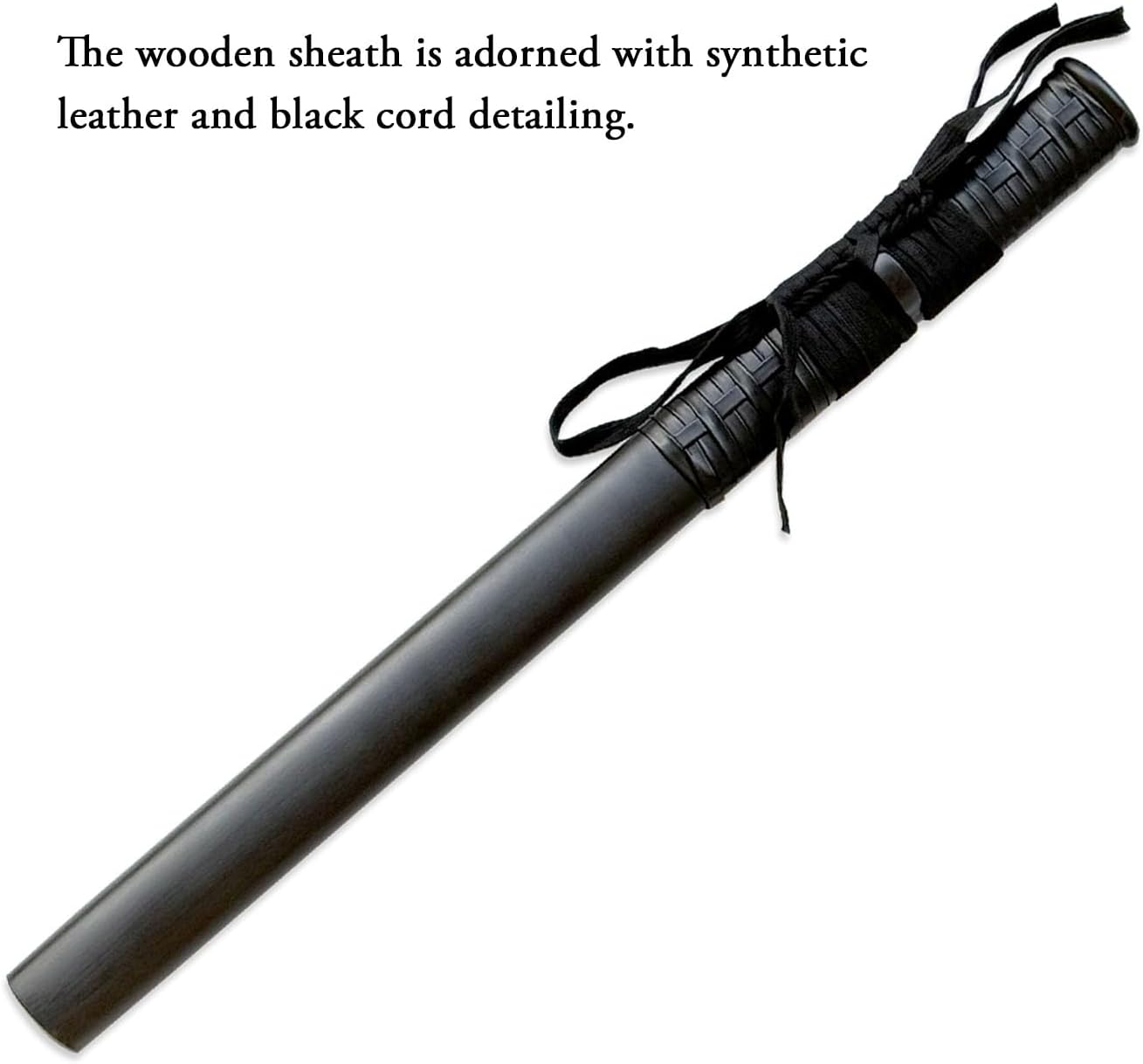 34" 1065 Carbon Steel Katana with Scabbard TPR Handle and Full Tang Black Blade Sharp Real Sword,for Martial Arts,Practice, Collection, Outdoor