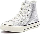 converse chucks silber pailletten Textil Ober Converse Chuck Taylor All Star Youth Silber Hi Sneakers-UK 12 Kinder/EU 30