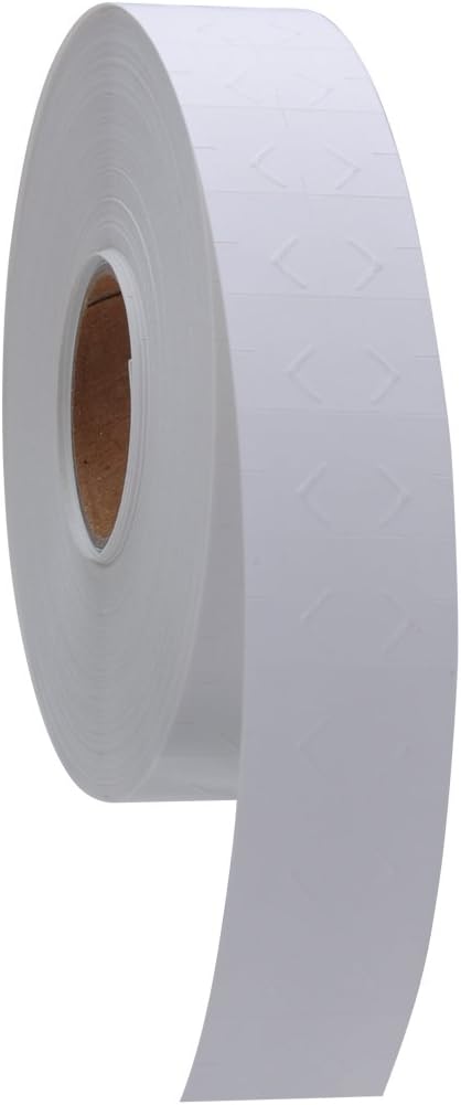 White Pricing Labels to fit Monarch 1131 Pricers. 8 Rolls with 1 Free Ink Roller.