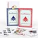 Produktbild LotFancy Spielkarten 2 Decks Kartenspiele, Poker Size Standard Index für Blackjack, Euchre, Pinochle Kartenspiele (Blau und Rot)