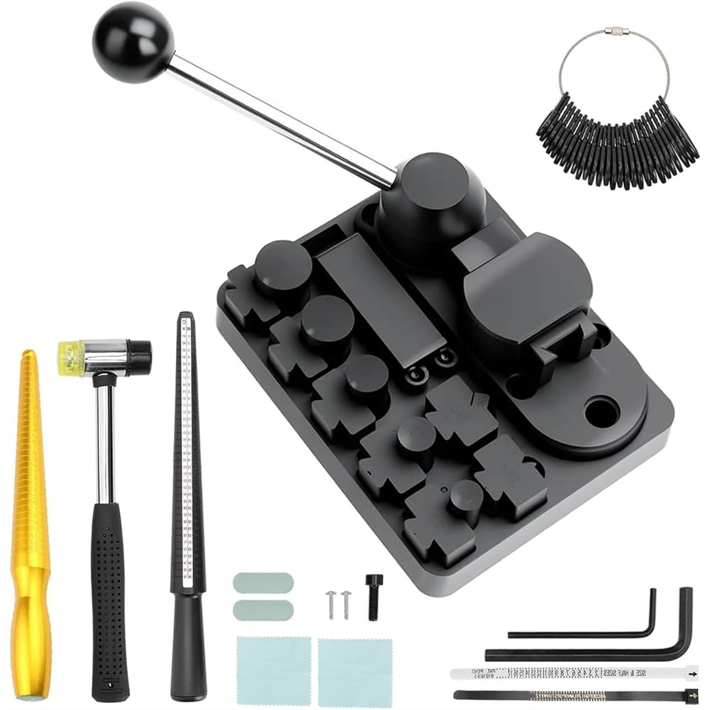 Yarryuter Ring Bender Tool with Adjustable Dies- Wire Bending Tool Kit for Spoon Rings, Soft Jewelry Making in for Copper