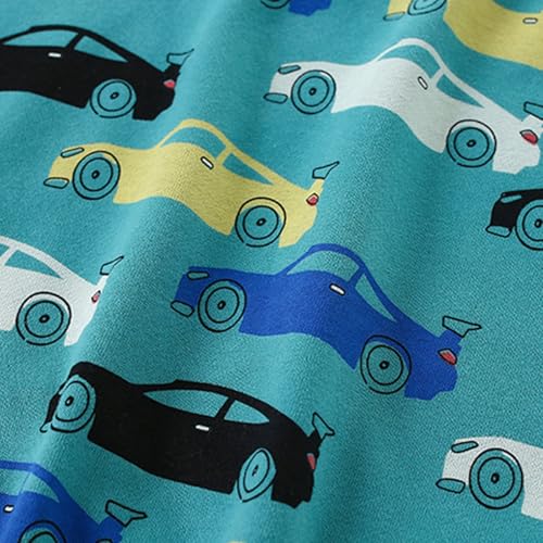 Hoodies for Boys Girls Pullover Sweatshirts Toddler Boys Cartoon Cars Printing Causal Round Neck (Light Blue, 1-2 Years)4