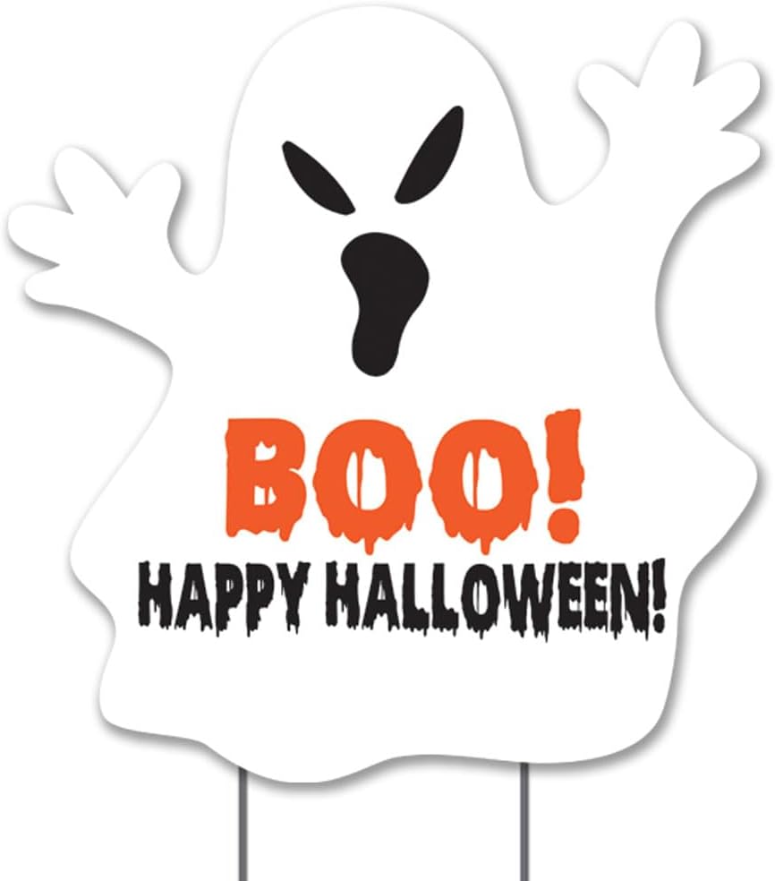Boo! We Have Candy Halloween Yard Sign, Halloween Ghost Yard Sign