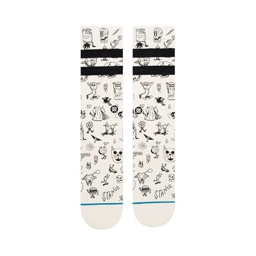 Stance Tagged Crew Socks (Large, Offwhite) #TOP1