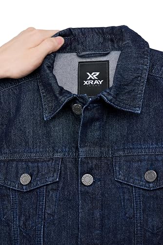 Image of X RAY Boys & Kids Denim Jean Jacket, 100% Cotton & Cotton Flex Washed Fall Outerwear Trucker Casual Jacket for Boys