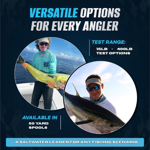 TrikFish línea líder monofilamento para pesca en agua salada 50 yardas miniatura 5