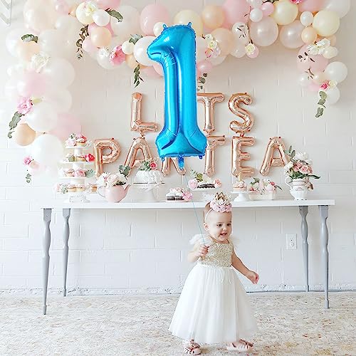 2 Number Balloon Blue 40 Inch Big Foil Mylar 2Nd Balloons For 2 Year Old Boy Girl Birthday Party Decorations Wedding Anniversary Events Supplies #TOP3