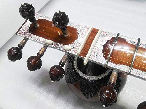 Sitar Ravi Shankar de qualité professionnelle avec boîte en fibre - Les Beatles, Paul McCartney, John Lennon, RIngo Starr, George Harrison Sitar Ravi Shankar de qualité professionnelle avec boîte en fibre – Image 7