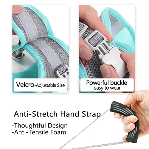 Mitili Dog Harness With Leash Set, No Pull Dogs Vest Harnesses Step-In Air Reflective Adjustable Breathable Mesh Cat Harness Fit Small Medium Puppy Pet Cats (S(Chest:11-13"-Fit Cats), Green) #TOP5