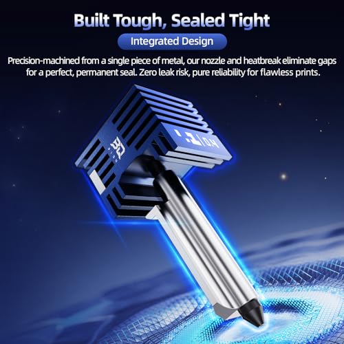BIQU 2PCS Panda Juicer SFC Hotend Print Head 0.4mm Kit, for Bambu-Lab P2S/X2D 3D Printers, Upgrade VantaC Non-Stick Coating Nozzle Integrated Hardened Steel Hot end (Extra 3 Silicone Socks)