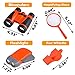 Kids Explorer Kit, 7 Pcs Outdoor Exploration Kit with Binoculars, Costume Vest, Safari Hat, Bag, Hand-Crank Flashlight, Magnifying Glass and Whistle, Camping, Educational Toy Gift for Boys & Girls