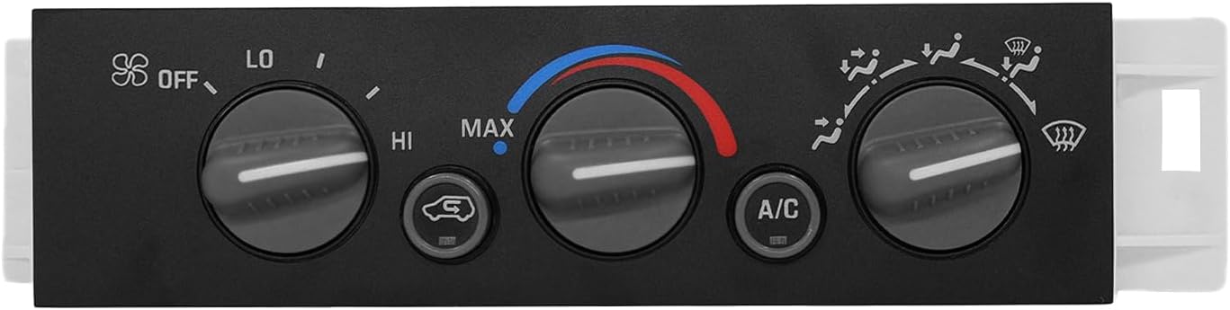 9378815 599-007 Heater Climate Control Panel Module A/C Climate Control Module Switch Without Rear Window Defogger for 1996-1999 Chevy GMC C1500 C2500 C3500 K1500 K2500 K3500 Truck 16231175