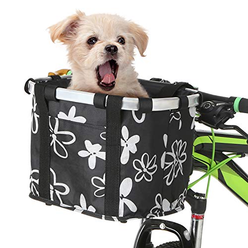 Bike Basekt, Gainty Cesta de bicicleta dobrável para cães e gatos Bolsa de transporte removível para
