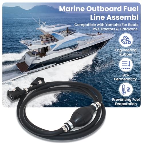 Image of 5 /16 inch Outboard Fuel Line Compatible With Yamaha Outboard Fuel Line | 5 /16 inch Outboard Fuel Line 7 Foot Boat Marine Fuel Line Assembly Outboard Motor Fuel Line