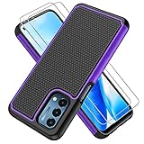 Razstorm Design Heavy Duty Case for OnePlus Nord N200 5G with [2X Tempered Glass Screen Protector] Dual-Layer Protective Shockproof Cover (Purple)