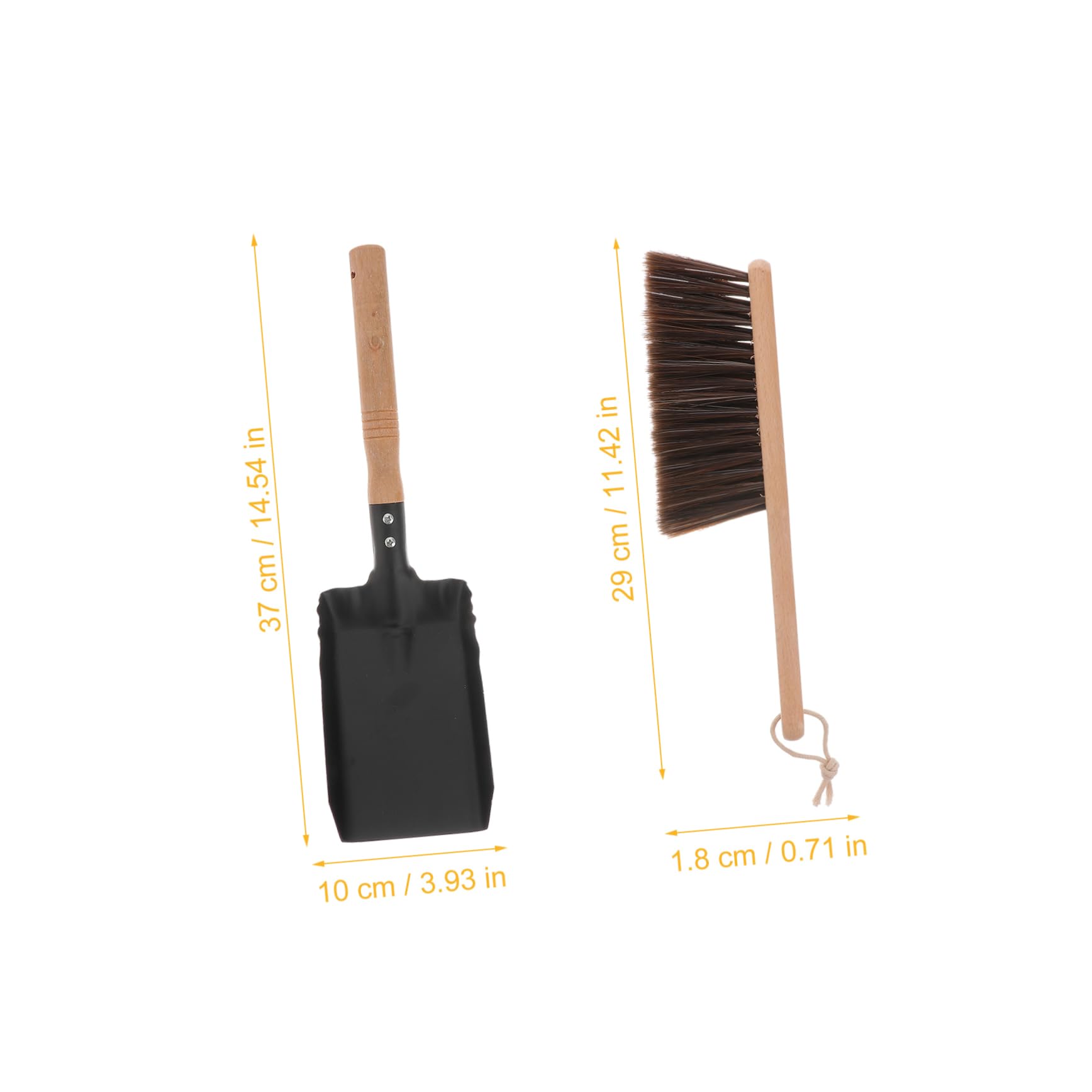 MAGICLULU 2 Set Di Pale Per Cenere Paletta Per Stufa Multifunzionale Paletta Per La Pulizia Della Cenere Materiale in Ferro E Legno Pratico E Robusto