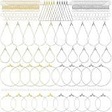 YAWYO 200 Ganchos para Pendientes para Hacer Joyas, Aros de Pendientes DIY para...