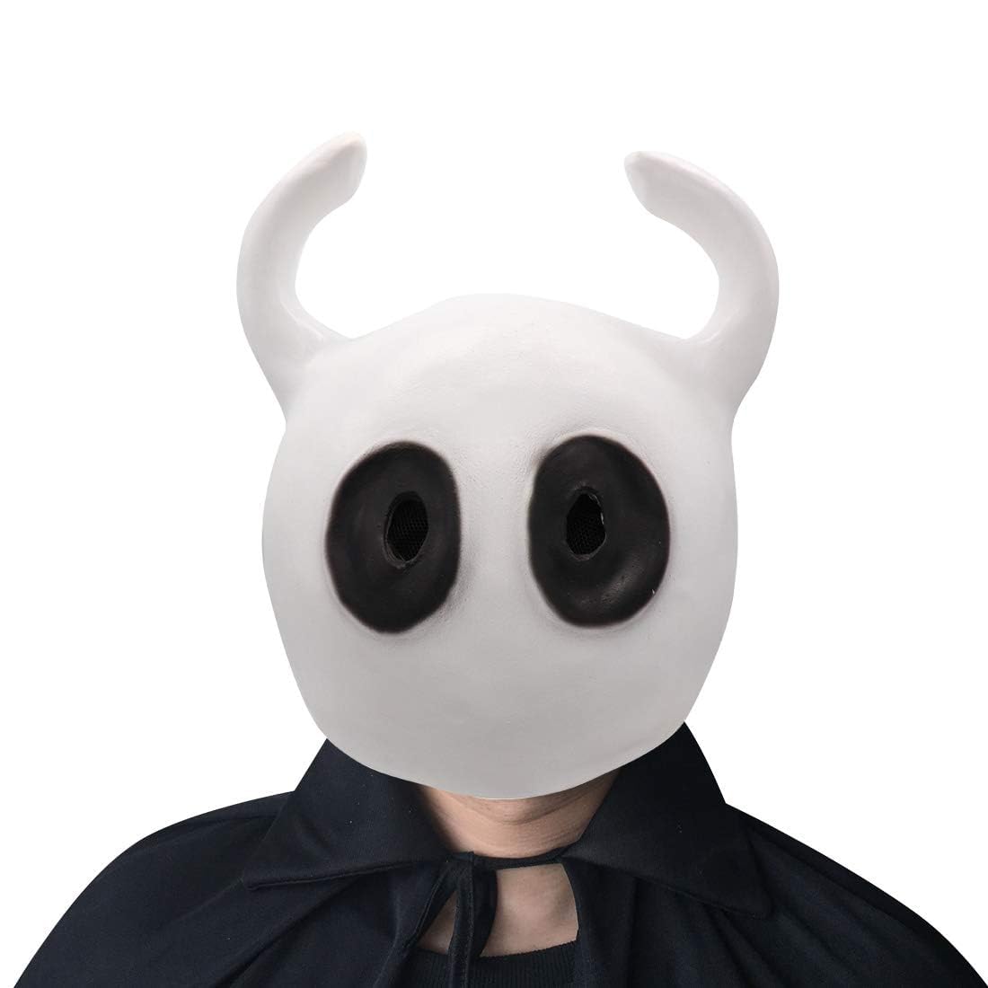 Lyxaof Demon Knight Mask Adult Halloween White Scary Full Head Game Helmet