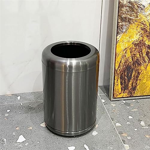 Caneca de basura de acero inoxidable para cocina sin tapa miniatura 4