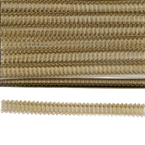 Double Loop Wire Binding Spine Metal Nylon Coating Set Kit A4 Paper Office School (Light Gold)