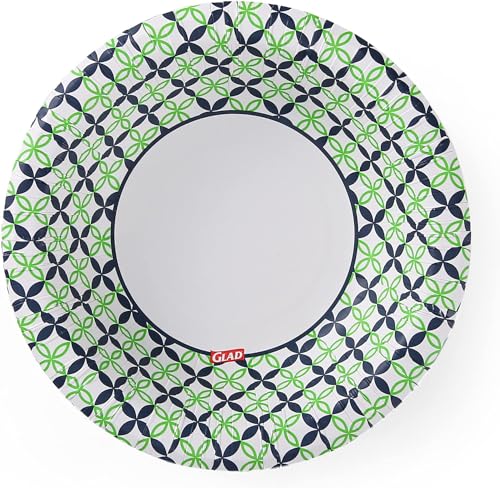 Glad Round Disposable Paper Bowls, Happy Daisies Design - Heavy Duty, Soak Proof, Cut-Resistant, Microwavable Bowl for All Foods & Daily Use, 16 Oz, 40 Count - 6 Pack by Glad - Image 2