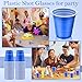 Yaure Joy 30 Pcs Disposable 2oz Shot Glasses Plastic Cups for Wedding, Graduation Party, Beer Sample Taste Serving, Birthday (Blue)
