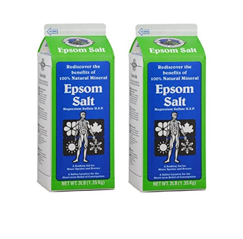 White Mountain Epsom Salt Magnesium Sulfate Soaking Solution, 3lb (Pack of 2)